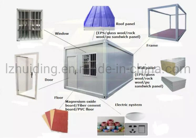 Chinese High Quality Shipping Container Home 40 Feet Luxury Prefabricated Flat Pack Container House with Bathroom