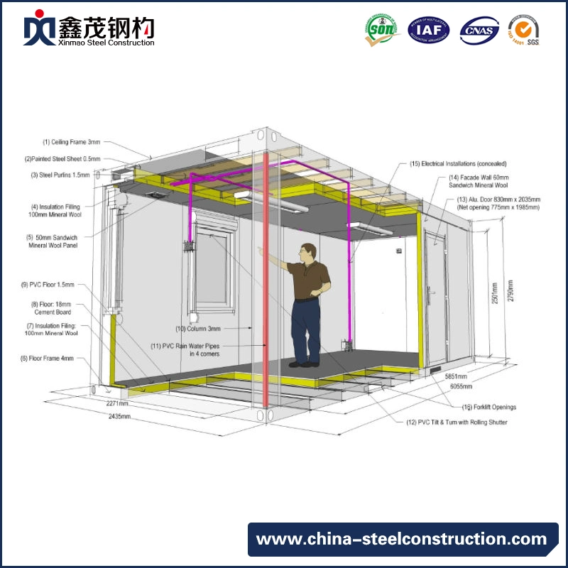 Modular House Flatpack Container Home House with Bathroom and Kitchen (container house)