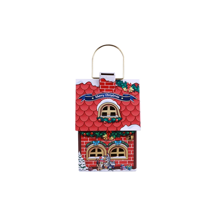 Christmas Gift House Stereo 2020 New Design Christmas Gift Stereo House House Tin Box for Decoration