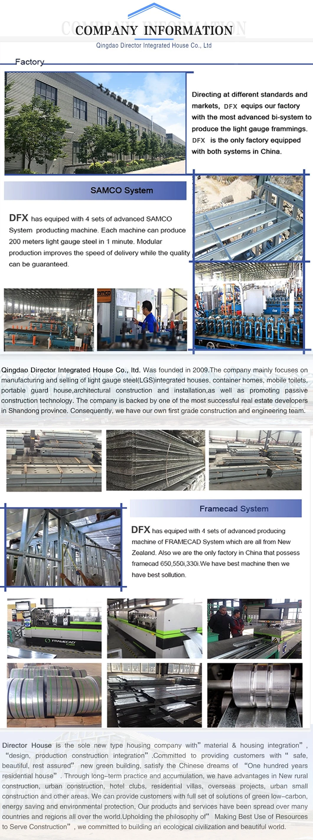 Fast Construction Modular Steel Structure Villa Studio Apartments House