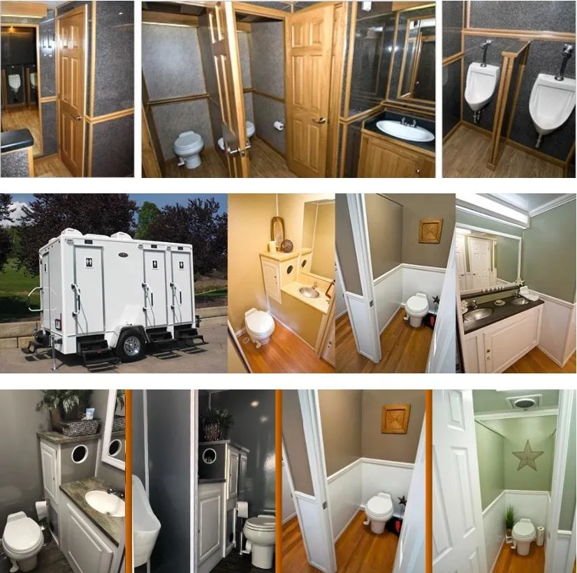 Convenient and Durable Portable Toilet Movable Trailer Toilet Portable Toilet with Trailer