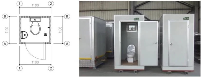 Convenient and Durable Portable Toilet Movable Trailer Toilet Portable Toilet with Trailer