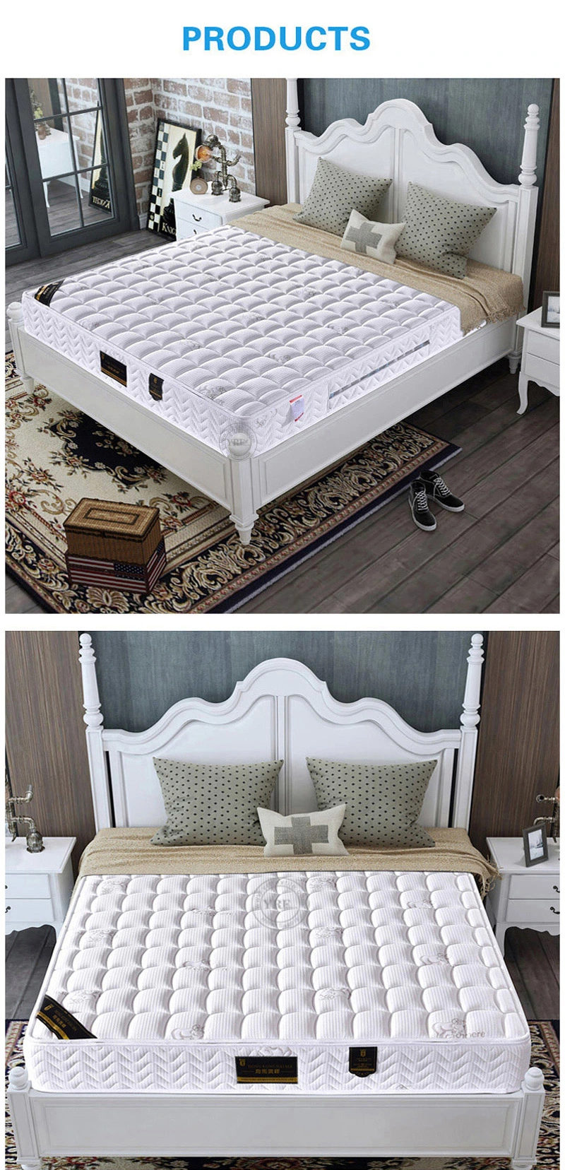 Customized Innerspring Hybrid Home Furniture Single Bed Mattress for Bedroom