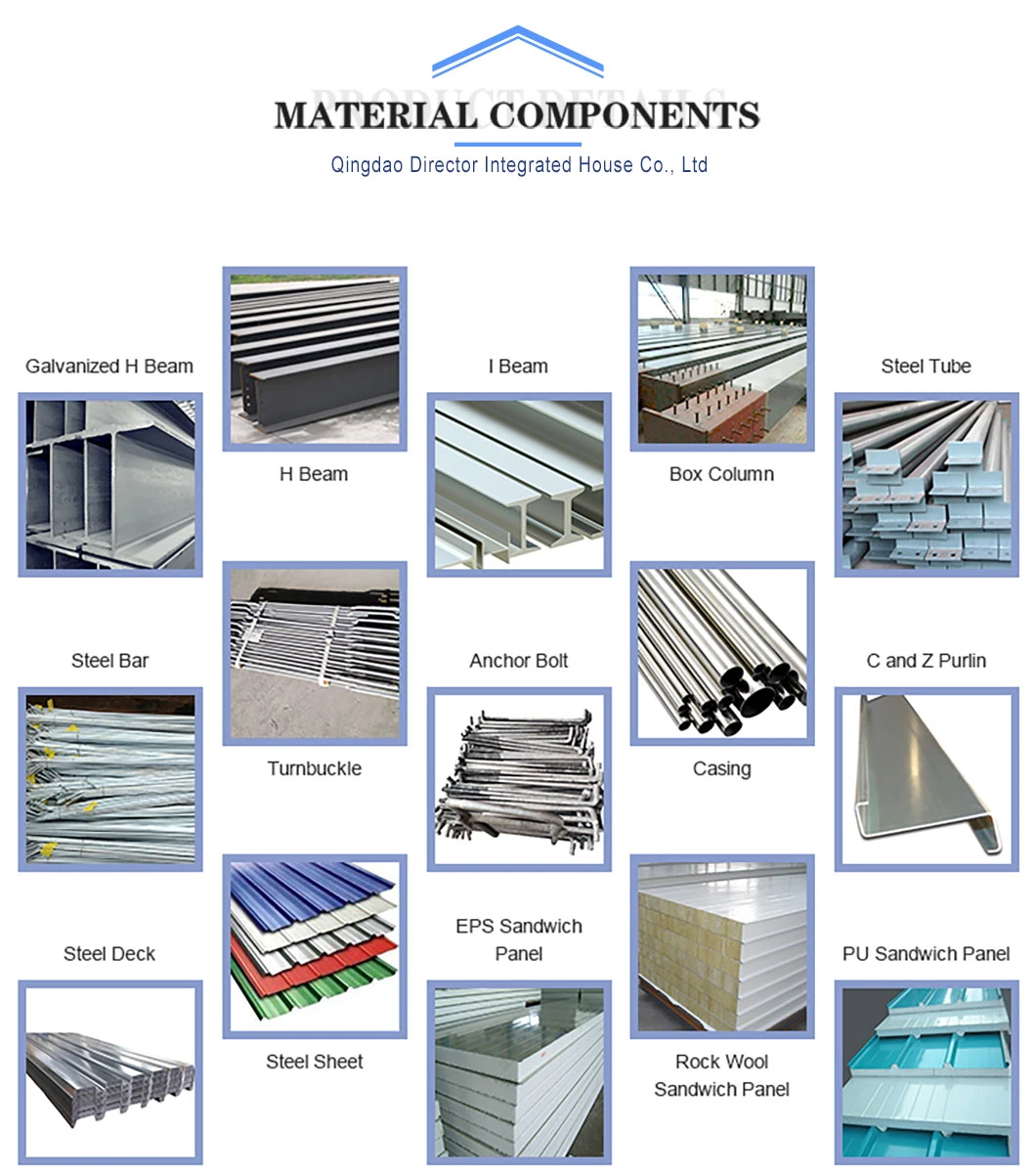 Multi-Floor Warehouse Construction Materials Steel Structure Buildings Prefab Steel Workshop/Warehouse