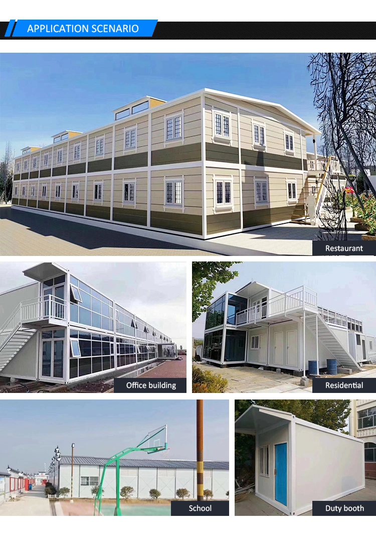 Luxury Prefab Shipping Container House 40 Feet Office Container Use Detachable Prefab House Made in China