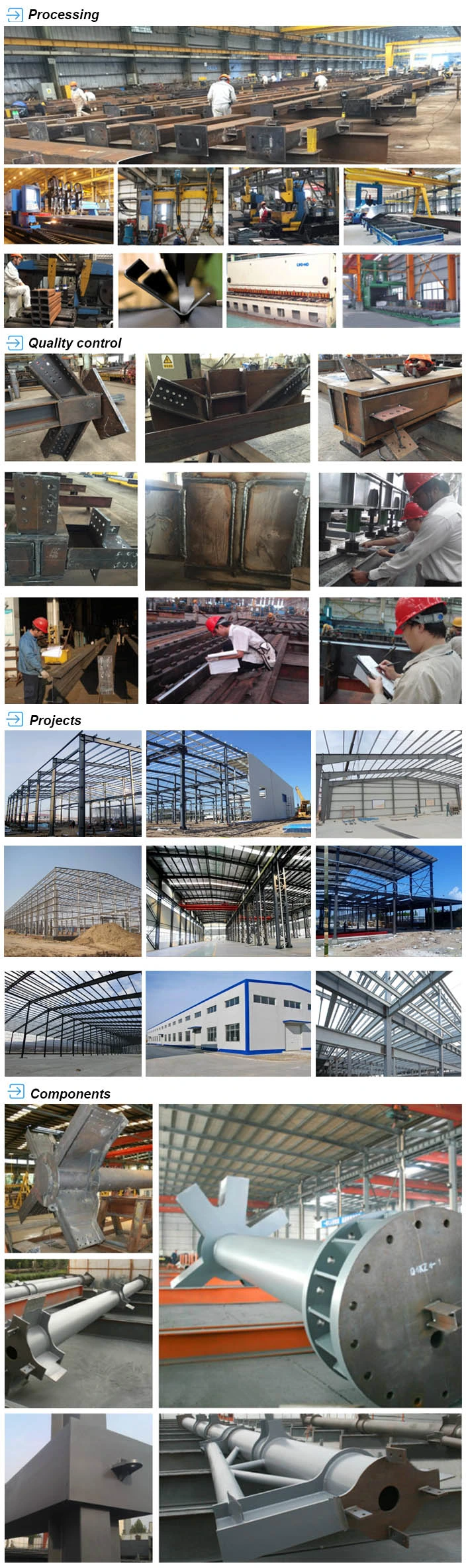 Prefab Light Garage Steel Structure Buildings for Sale /Light Steel Frame Prefabricated Warehouse Steel Structure