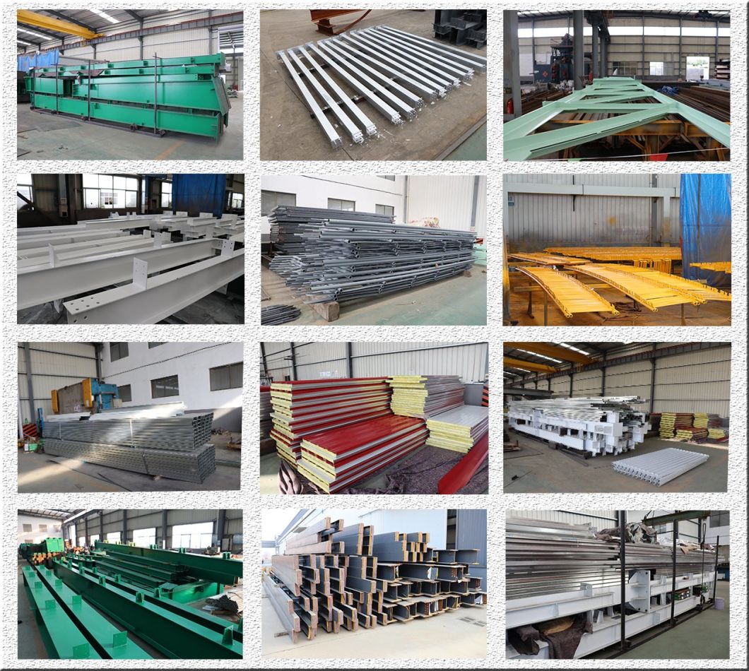 Various Colors Durable Light Prefabricated Steel Structure Garages/Hanger