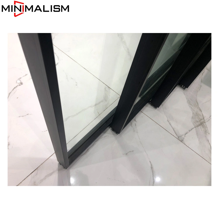 Home Building Material Front Aluminium Windows & Doors Narrow Frame Sliding Door Black Color