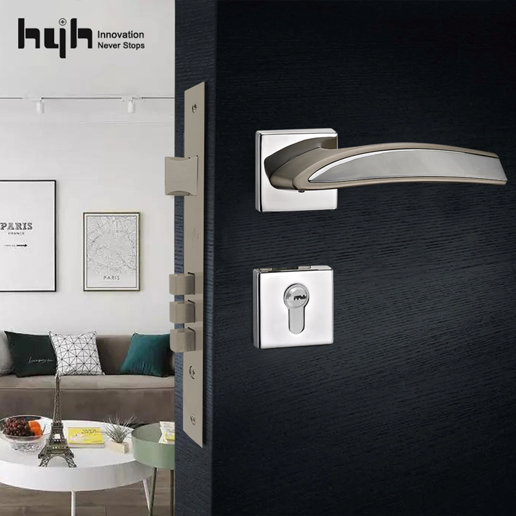 Interior Silver Modern Farmhouse Main Internal Door Handle Bedroom Indoor Brushed Nickel Handles Home