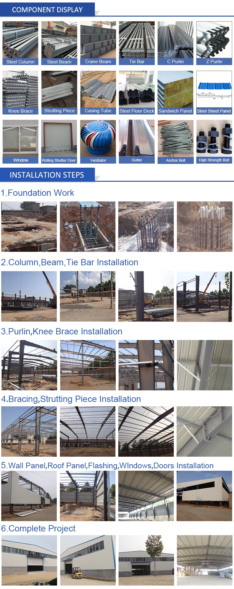 China Design Steel Structure Factory Building Prefabricated Steel House Steel Building Steel Warehouse