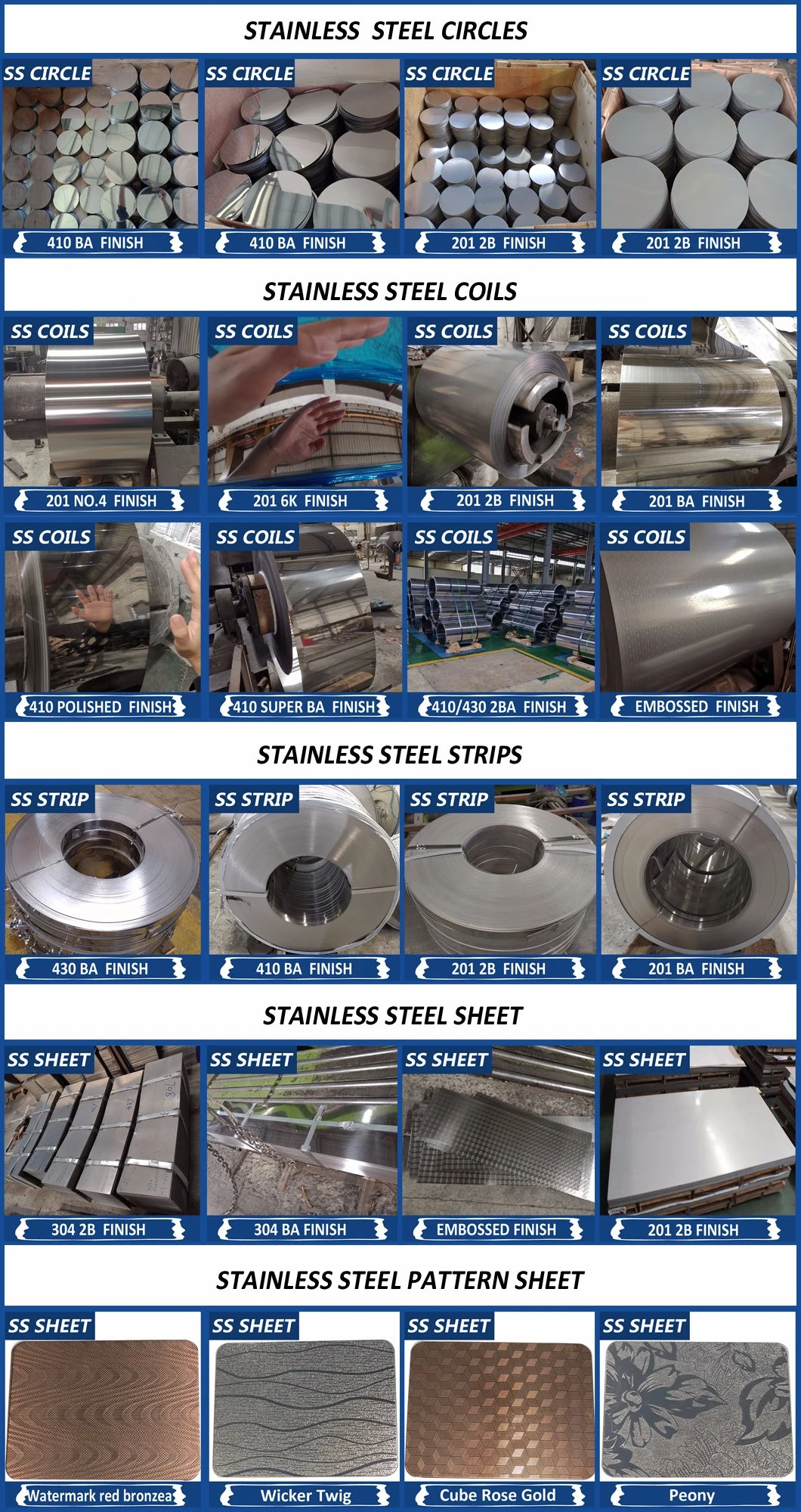 Grade 200 300 400 Stainless Steel Strips for Kitchen Utensils