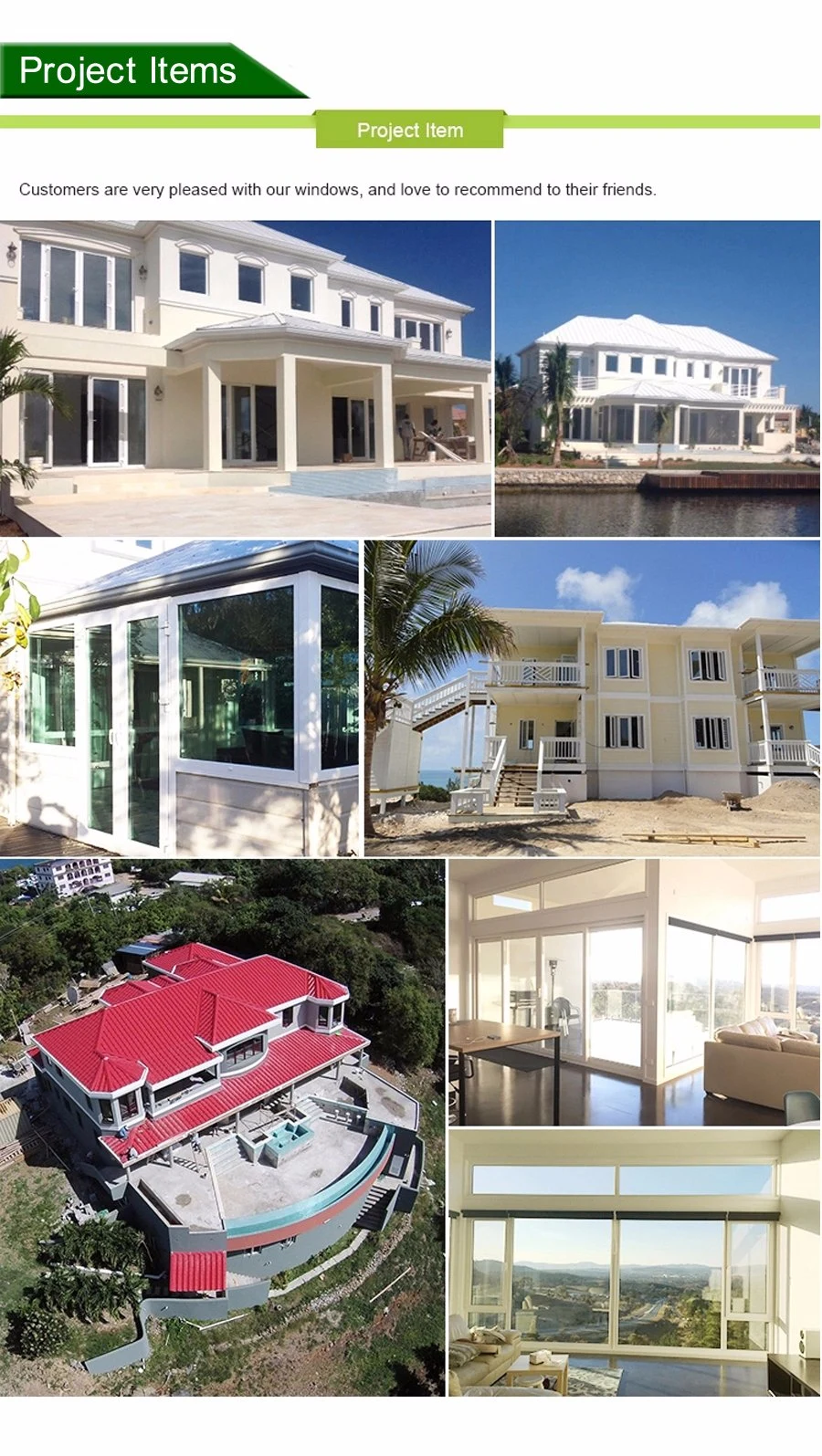 Caribbean Residential Homes Vinyl High Storm Proof Awning Windows
