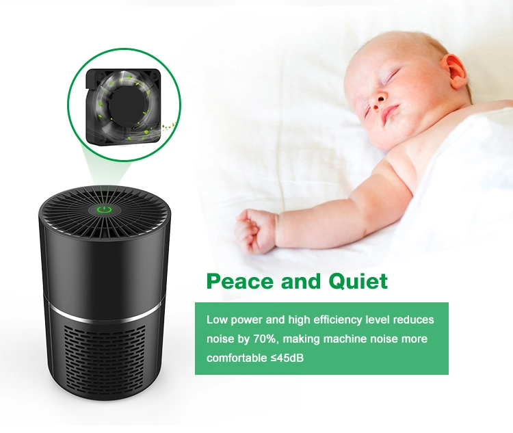 2020 New Product Mini Portable Air Purifier for Home Bedroom Pet Room Air Cleaner