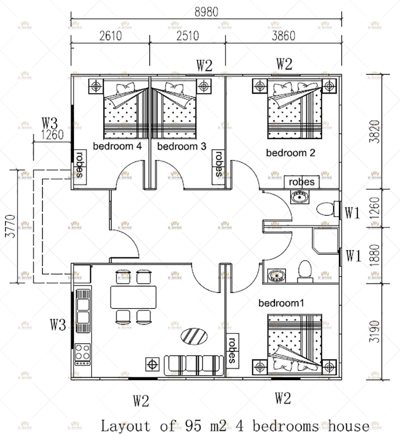 Economic Prefab Relocatable Sandwich Panel Homes