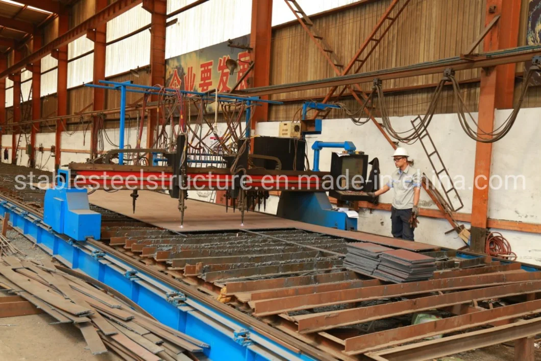 Portable Prefabricated Structural Steel Structure Warehouse Metallic Metal Building with Long Life Span