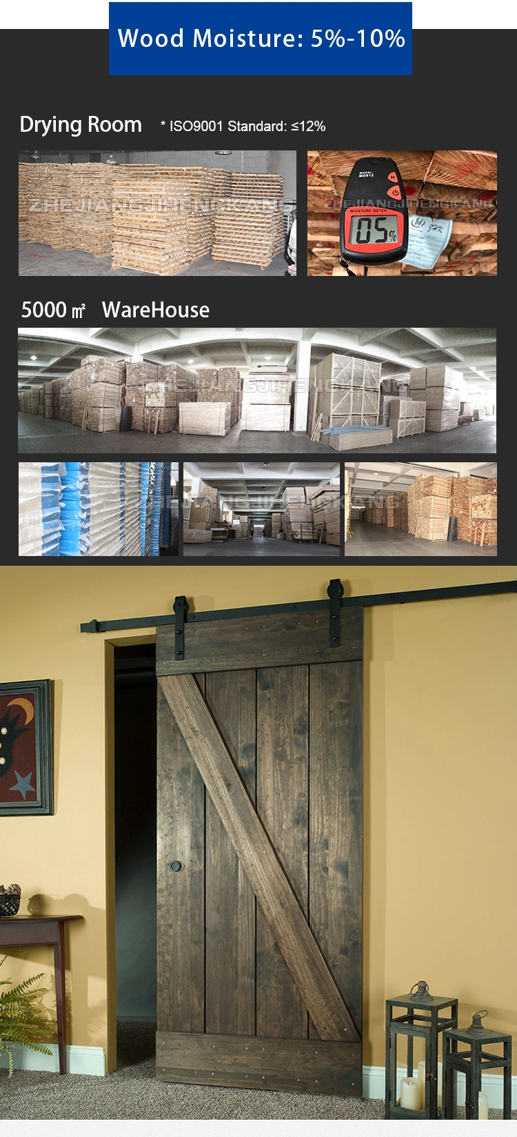 Wood Furniture Decorative Front Interior Home Barn Doors