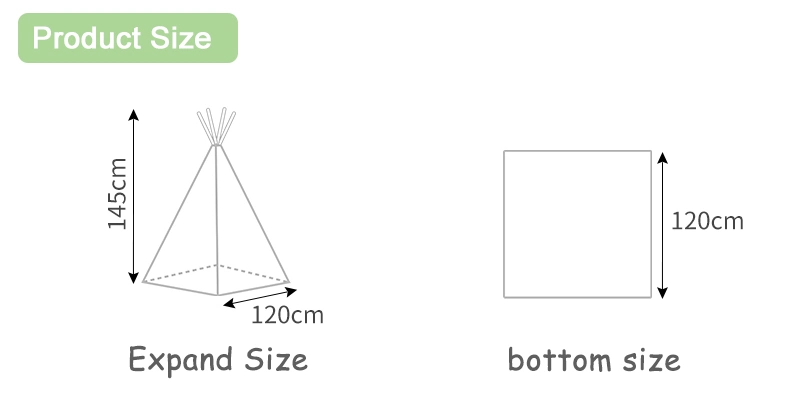 Hot Sale Children Play Tent Housetent House Foldable Teepee Outdoor Kids Tipi Tents House for Indoor