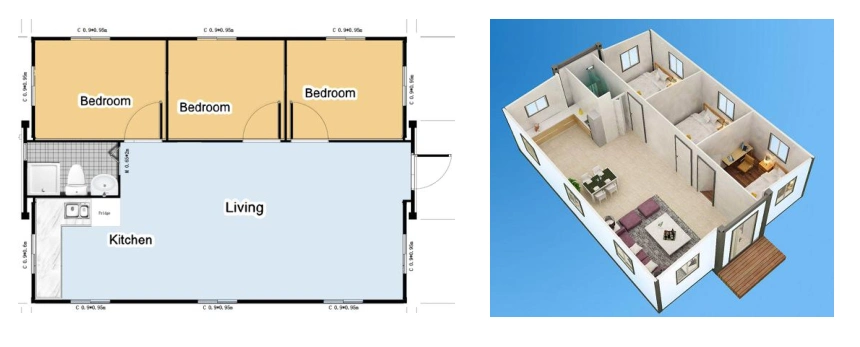 Modular Buildings/Granny Flats Use for Family Members/Home Office/Workers