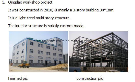 Beautiful Modern Design Prefab Steel Structure Office Building with Large Space