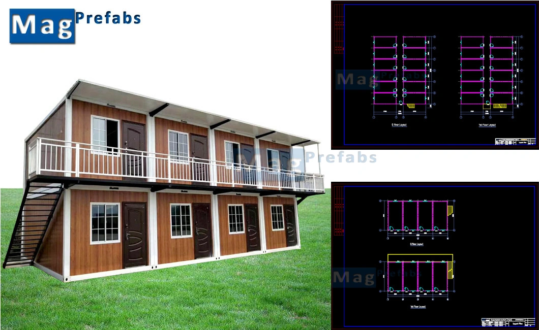 20FT 40FT Prefabricated Modular Steel Structure Prefab Mobile Container House Made in China