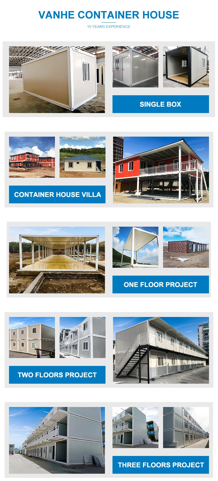 2 Story Duplex Holiday Cabin Prefabricated Building Living Container 20FT 40FT Container House