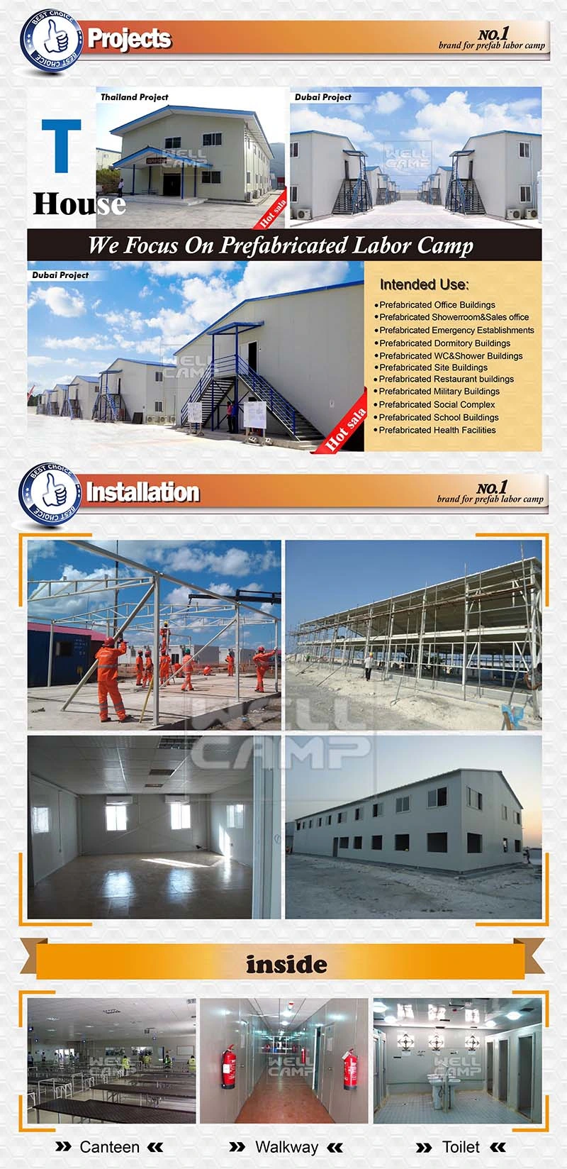 Affordable Prefabricated Modular Steel Structure Prefab T House
