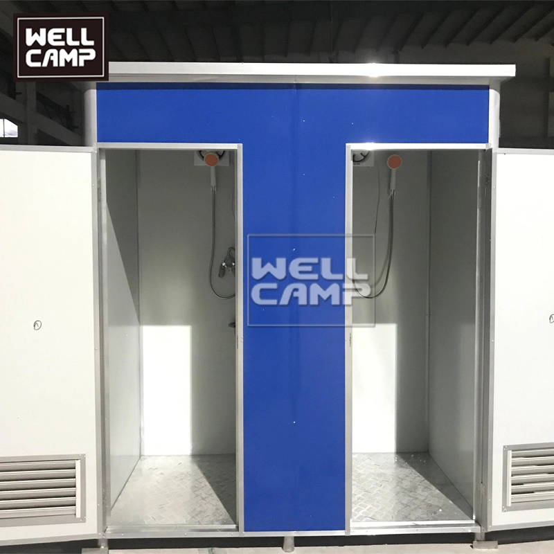 2 Units Connection Tiny Prefab Portable Toilet with Restroom Sitting Toilet
