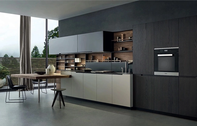 Flat Panel Kitchen Cabinets Flat Pack Kitchen Cabinet Polyurethane Flat Pack PVC Kitchen Cabinet Door