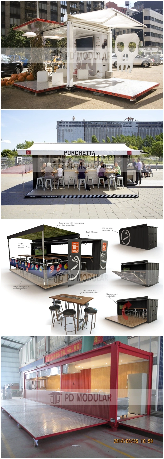 Modern Prefabricated Coffee Shop Container Coffee Shop