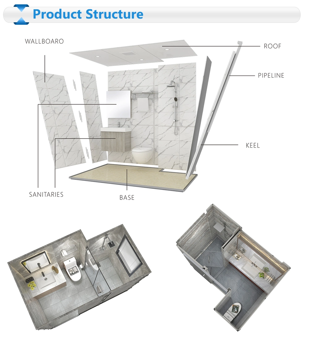 Economical Portable Easy to Install Prefab Bathroom Pod