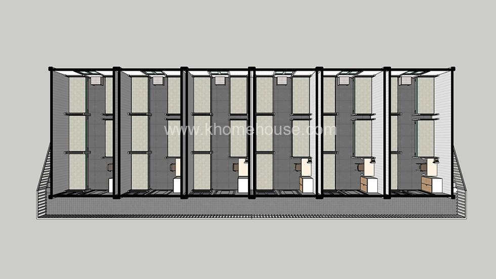 Prefabricated Modular Worker Dormitory Flat Pack Containers