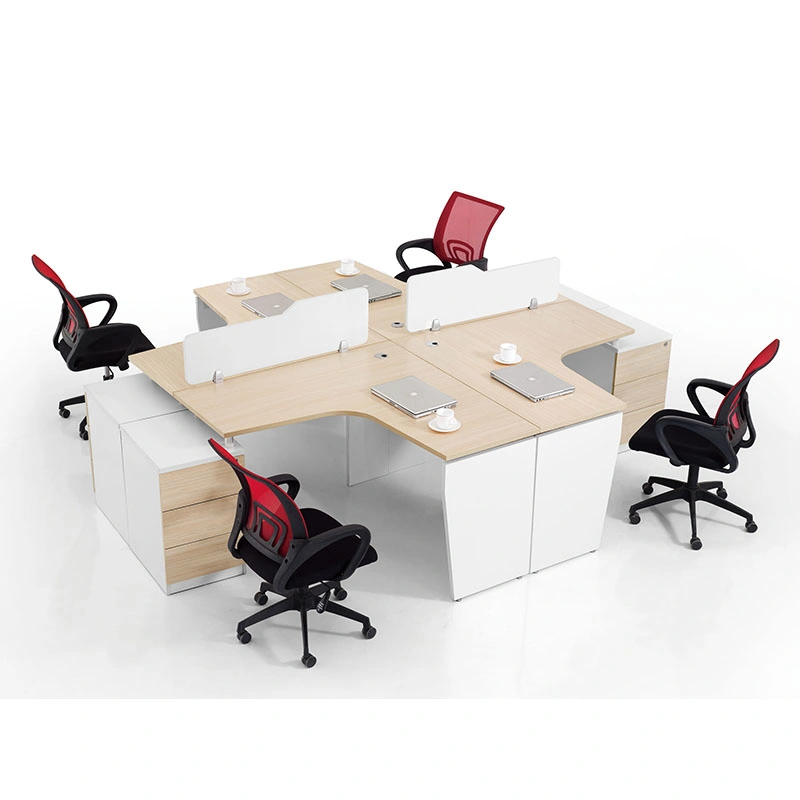 Modular Office Desk, 6 Person Office Partition, 4 Seat Office Workstation