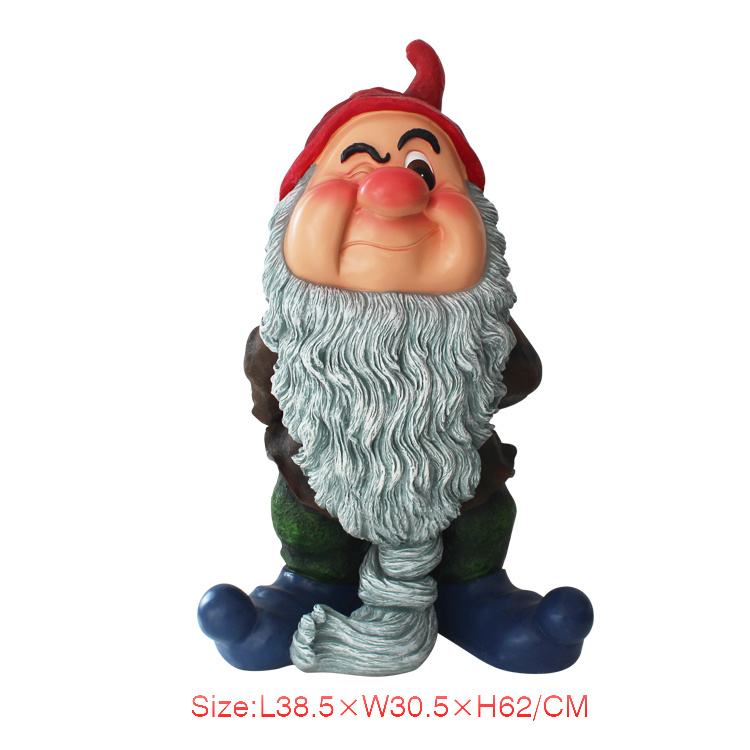 Village Dwarf Garden Ornament Home Farm Sculpture Decoration Air Strap Wall Decorative Gardening Xmas Decor