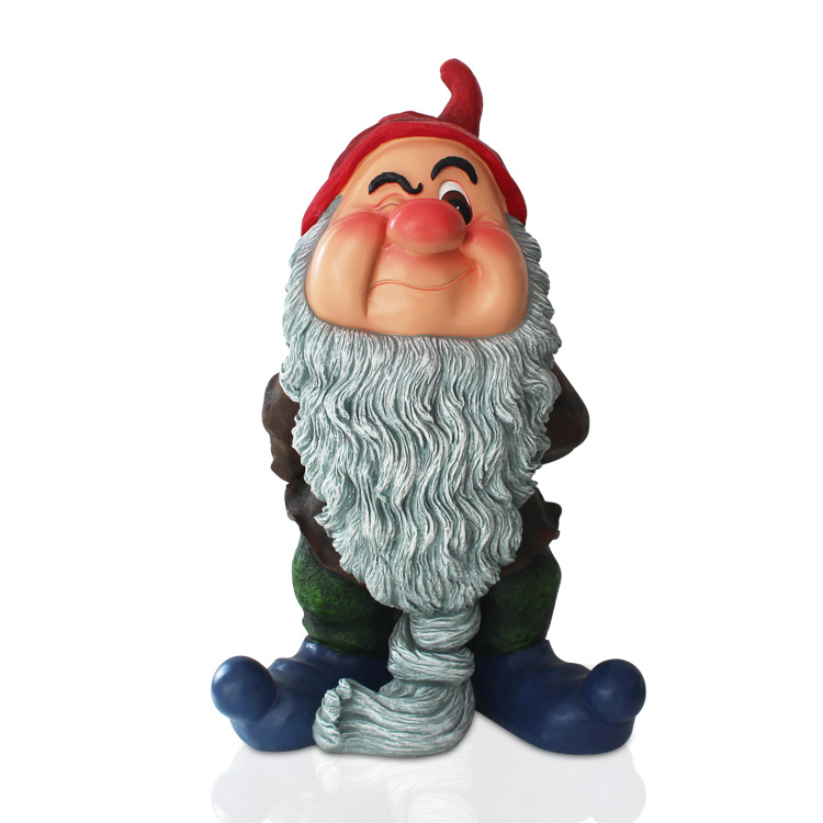 Village Dwarf Garden Ornament Home Farm Sculpture Decoration Air Strap Wall Decorative Gardening Xmas Decor
