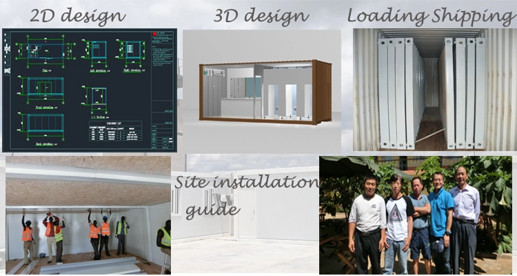 Mobile Container Homes Made in China Prefab Container Office Buildings Prefab Flat Pack 40FT Container Office