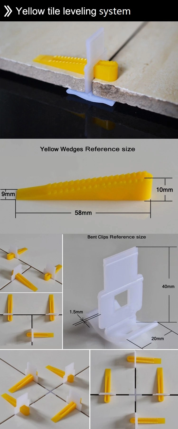 Tile Leveling Spacers/ Tile Leveling System Clip/ Tile Leveling System Pliers