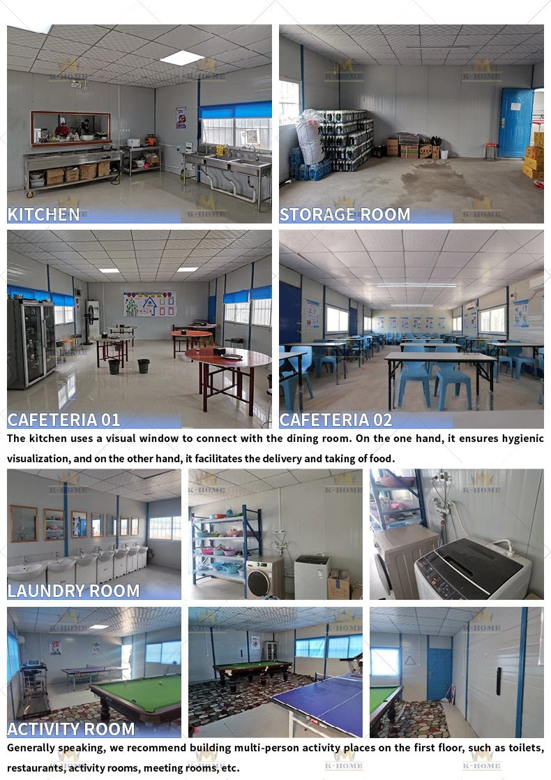 Double Storey Temporary Site Office Building Prefab Steel Structure Office