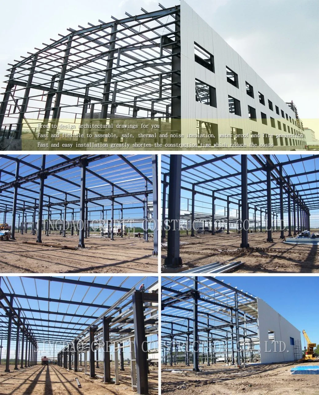 Jdcc Prefabricated Prefab Large Scale Prefab Galvanized Steel Structure Workshop Warehouse Buildings