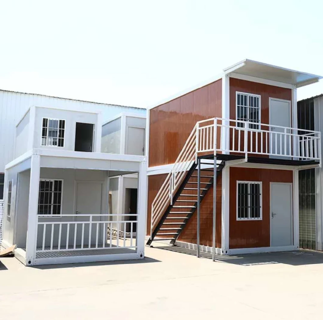 2-Story Flat Pack Modular Container House Dormitory with External Stair