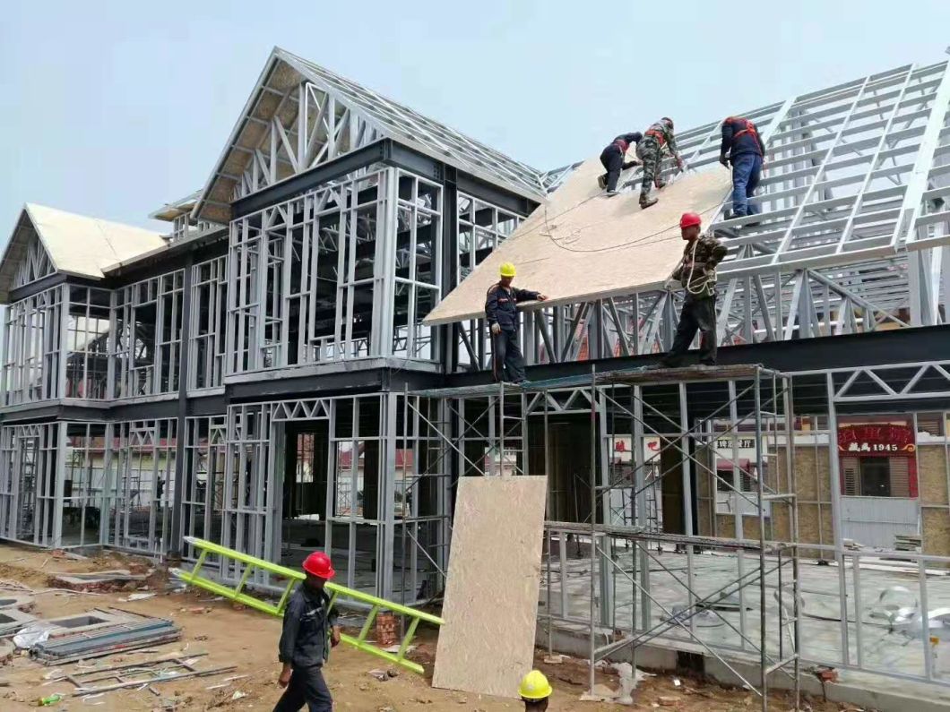 Luxury Prefab Villa Fast Insulation Light Steel Prefabricated Home Prefab Light Steel House Villa