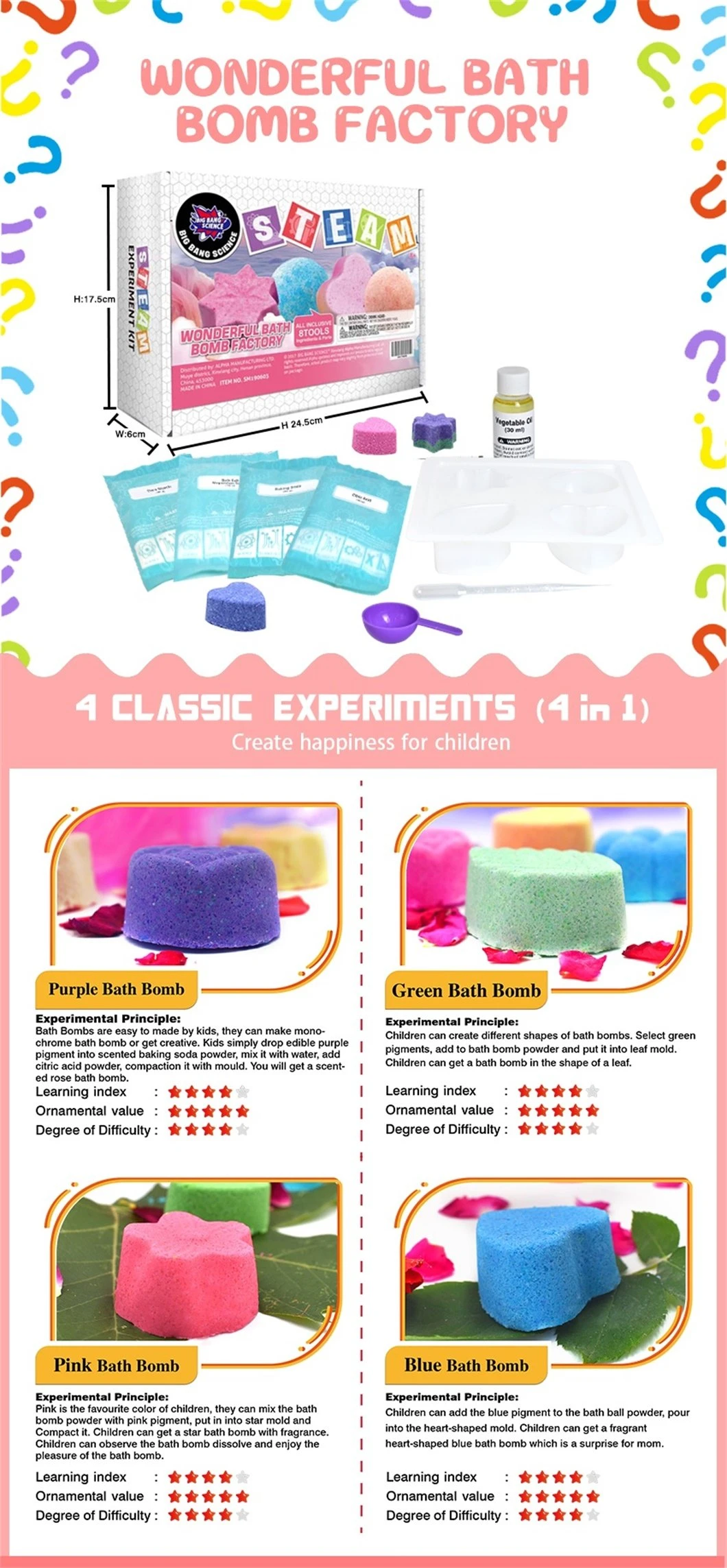 Wonderful Bath Bomb Factory Amazing Home School Handmade Colorful Bath Toys Gift for Kids