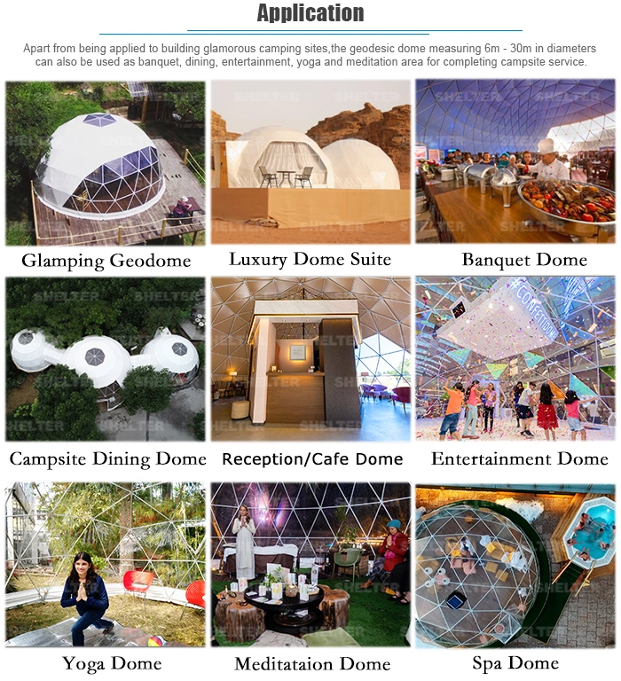 White Geodesic Eco Living Dome House for Sale, Clamping Igloo Dome Tent