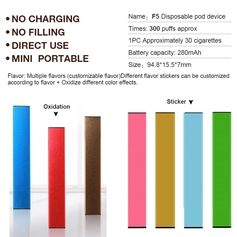 OEM No Charging Pods System Vape Pen Products with Fixed Pods Plus Nicotine Salt