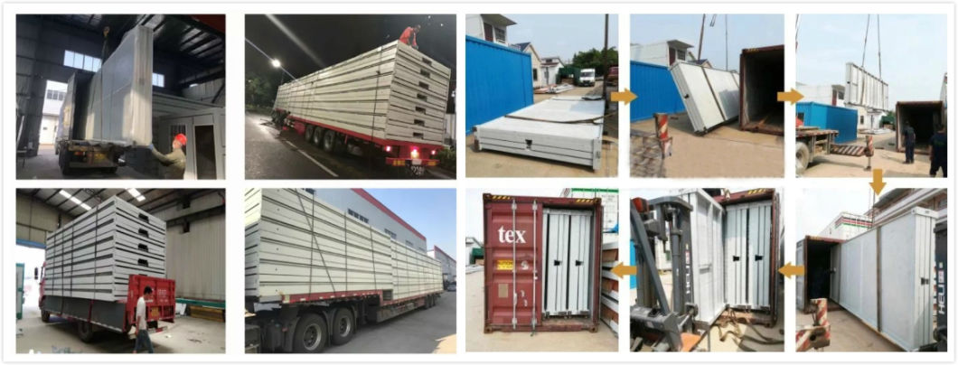 Prefabricated Modular Mobile Prefab Woodgrain Living Portable Folding Steel Luxury Tiny Moveable Office Container House