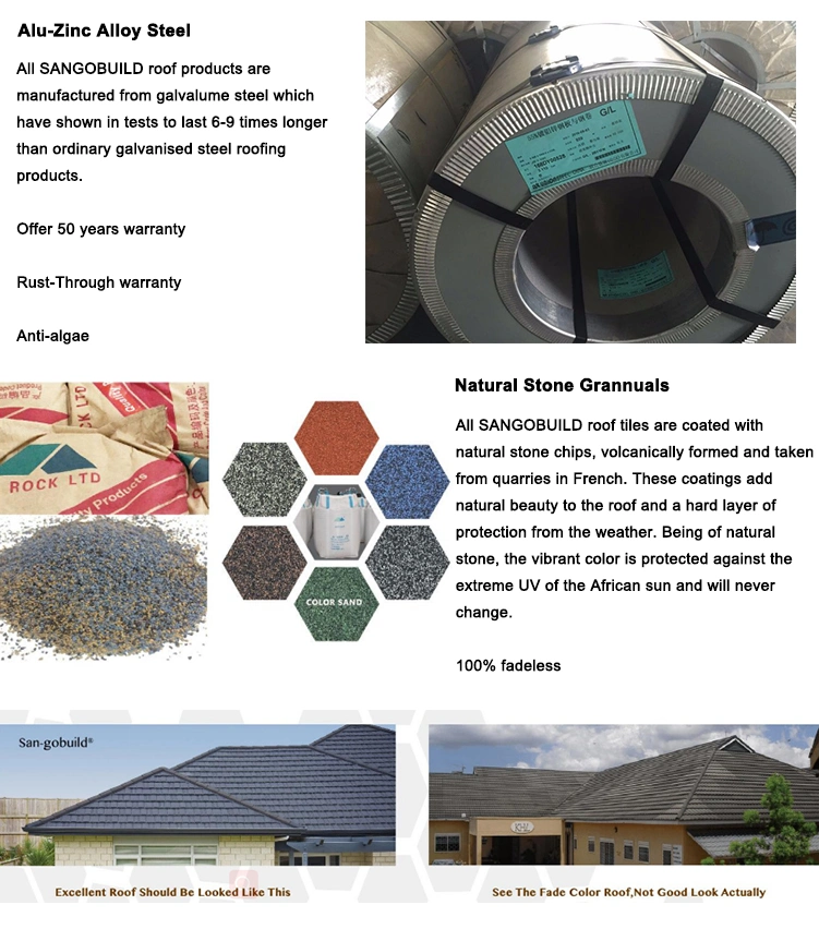 Building Roof Materials Classcial Tile Aluminum Residential Metal Roofing Stone