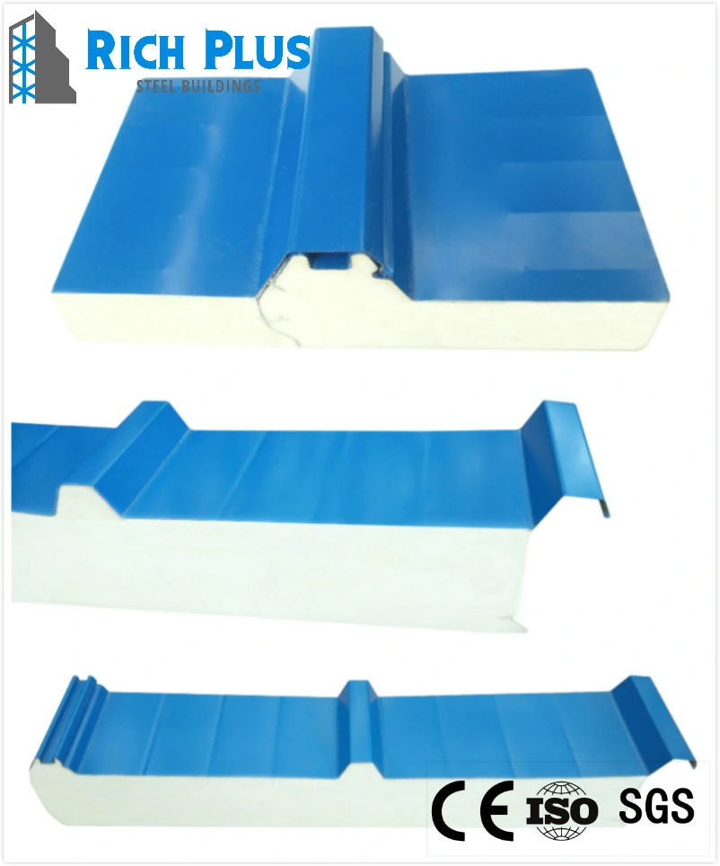 Ce Certified 75mm Polyurethane PU/PUR/PIR Insulated Roof Panels for Sale