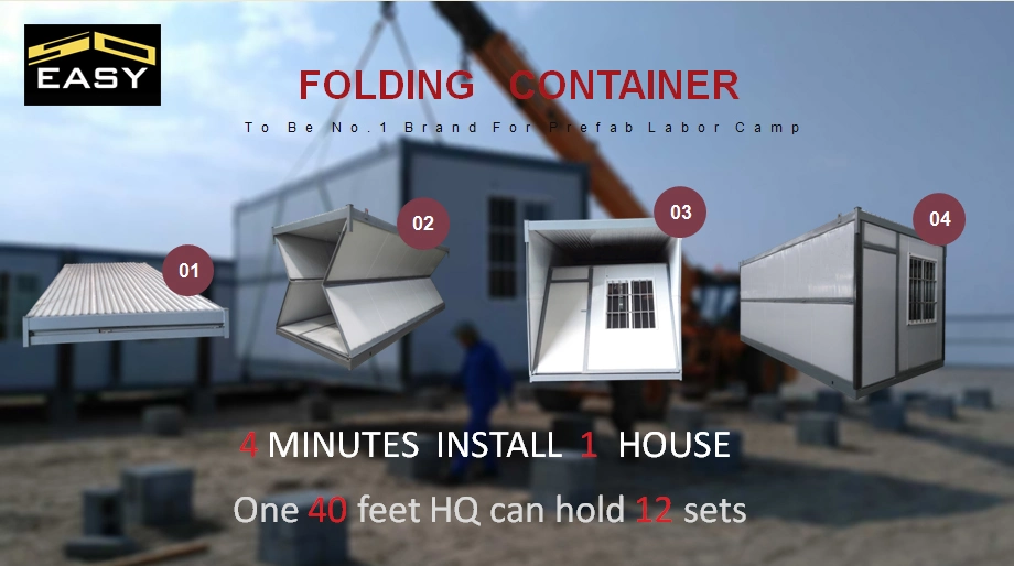 One Bedroom Prefab Mobile Modular Metal Tiny Folding Expandable Homes