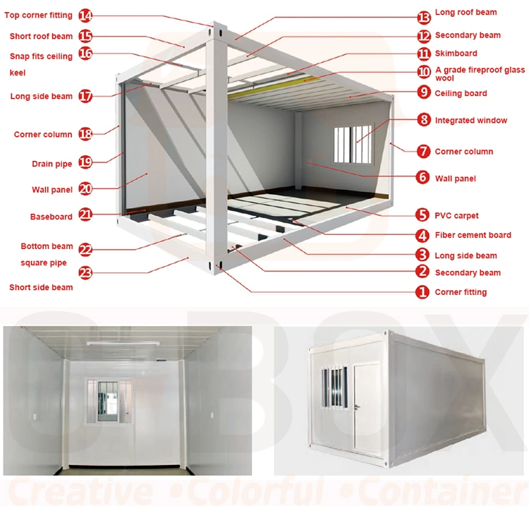 Portable Medical Health Care 40 FT Container Housing Unit Worker Home