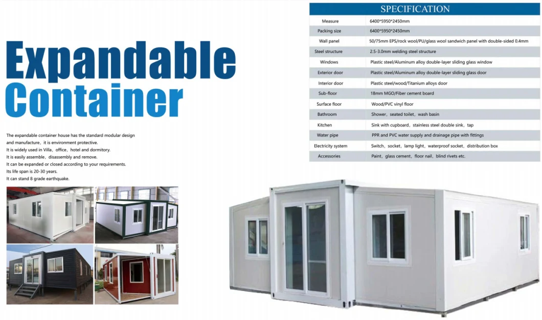 Hot Selling Expandable Conatiner House Foldable House for Australia