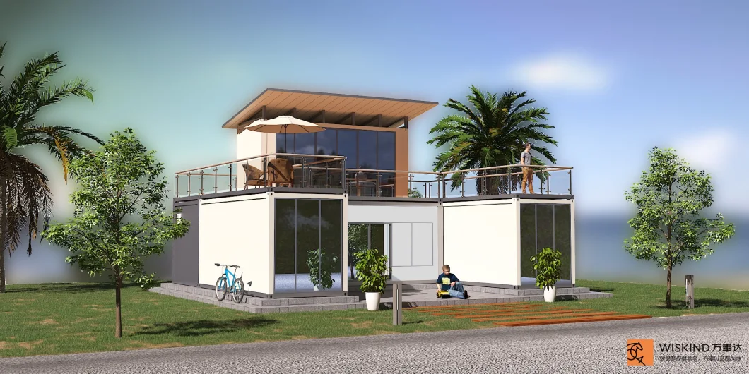 2021 Prefab House Prefabricated Modern Prefab House Prefab Duplex 20FT Container House